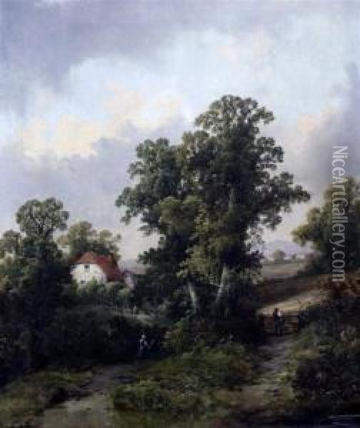 Kent Oil Painting - Thomas Stanley Barber