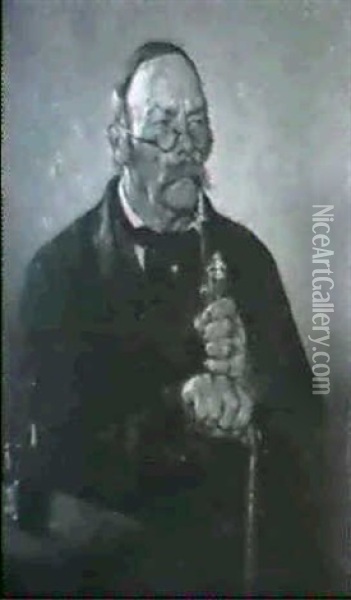 Stiller Geniesser Oil Painting - Hugo Wilhelm Kauffmann
