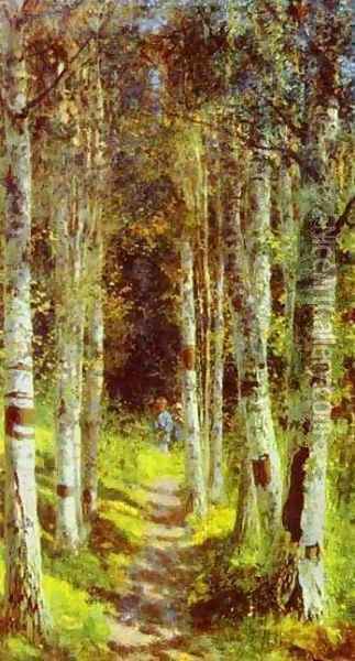 The Birchwood Alley In Abramtzevo 1880 Oil Painting - Vasily Polenov