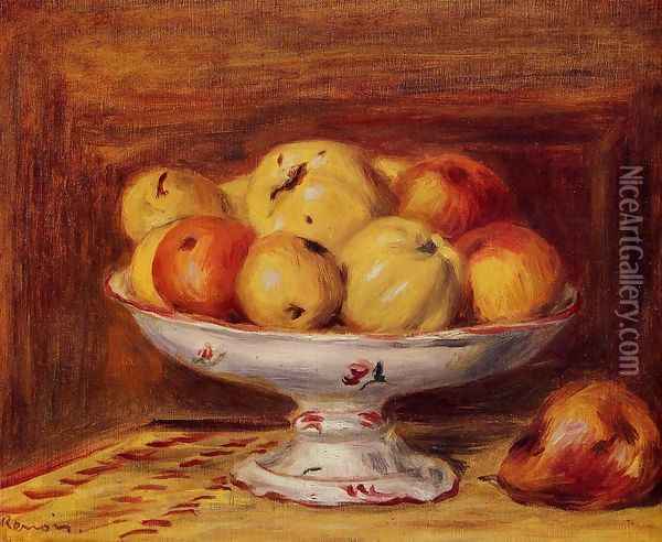 Still Life With Apples And Pears Oil Painting - Pierre Auguste Renoir