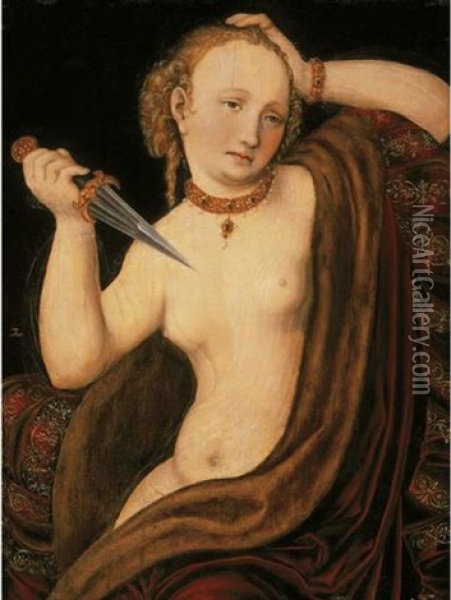 Lucretia Oil Painting - Lucas Cranach the Younger