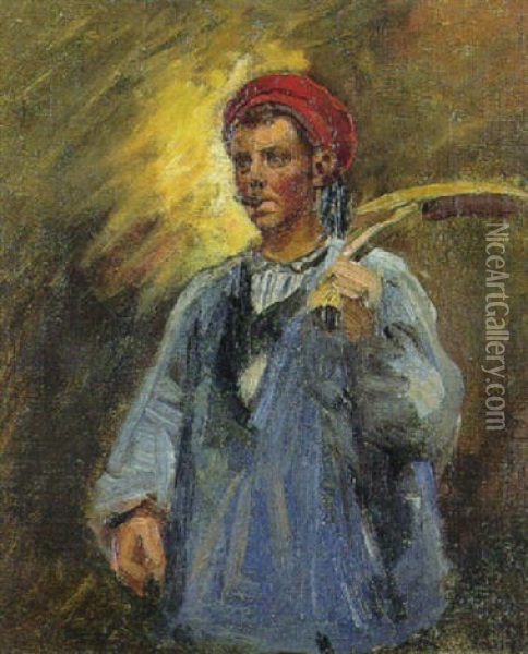 Fransk Skovarbejder Oil Painting - Peder Severin Kroyer