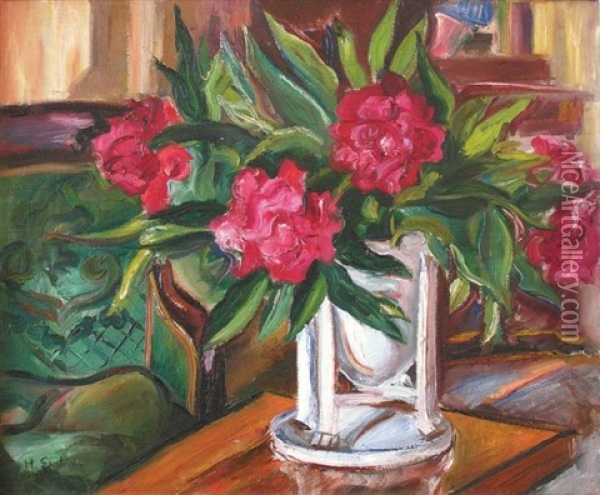 Bouquet De Pivoines Oil Painting - Henri Epstein