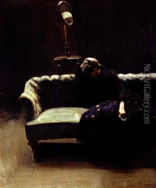 The Acting Manager Or Rehearsal: The End Of The Act Oil Painting - Walter Sickert