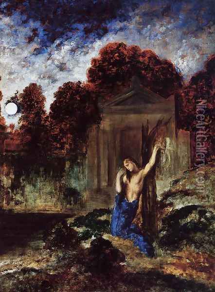 Orpheus at the Tomb of Eurydice Oil Painting - Gustave Moreau