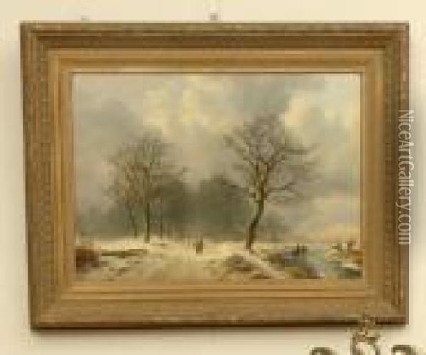 Landscape Oil Painting - Johannes Franciscus Hoppenbrouwers