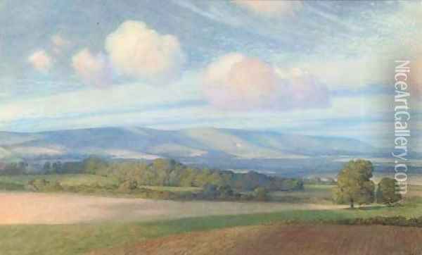 The South Downs Oil Painting - Sir Frank Dicksee