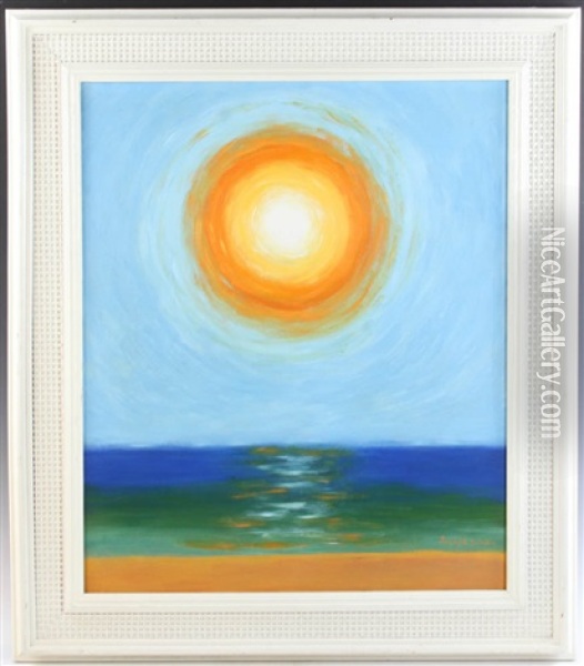 Haitian Sunrise Oil Painting - Joseph Stella