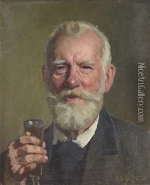 Portrait Of A Celebrating Man Oil Painting - Nikolaj Wassilijewitsch Newreff