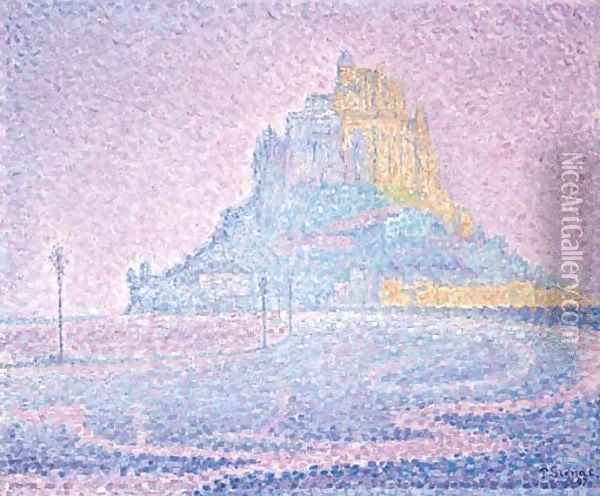 Mont Saint-Michel. Brume et soleil Oil Painting - Paul Signac