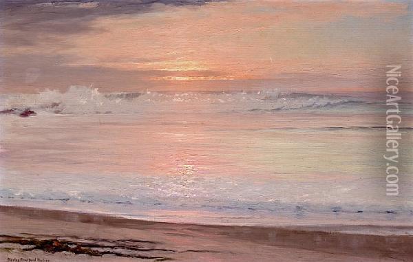 Carmel Sunset Oil Painting - Charles Bradford Hudson