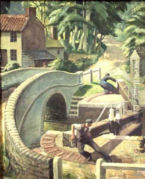 The Lock Gates Oil Painting - Oliver Pemsel