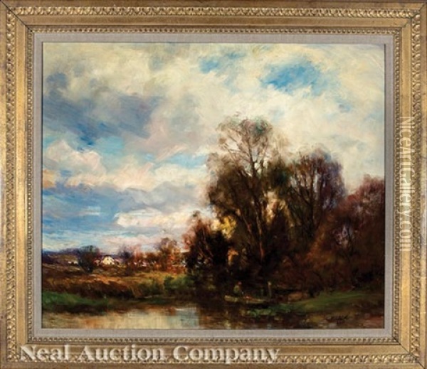 Late Afternoon, New Jersey Oil Painting - Charles P. Appel