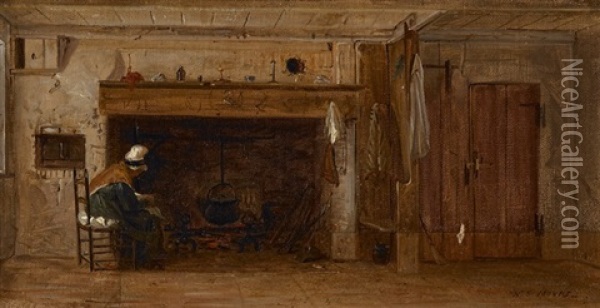 The Mount Kitchen, Stoney Brook Oil Painting - William Sidney Mount