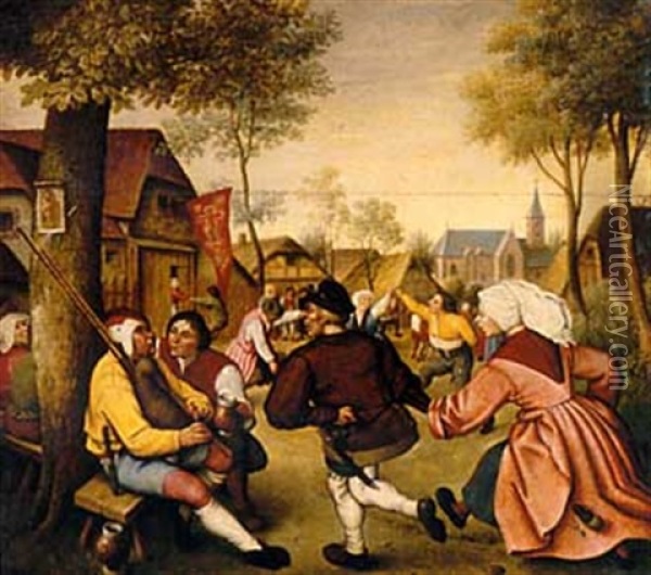 The Wedding Dance Oil Painting - Pieter Bruegel the Elder
