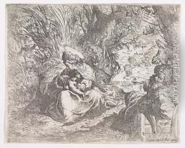 Rest On The Flight Into Egypt<</b> Oil Painting - Camillo Procaccini