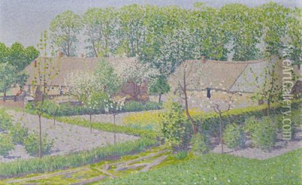 'voorjaar'-spring Oil Painting - Ferdinand Hart Nibbrig