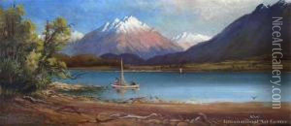Diamond Lake, Glenorchy Oil Painting - Charles Blomfield