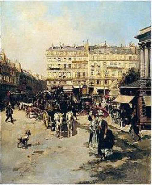 Bulevard Parisino (parisian Boulevard) Oil Painting - Vicente Garcia de Paredes