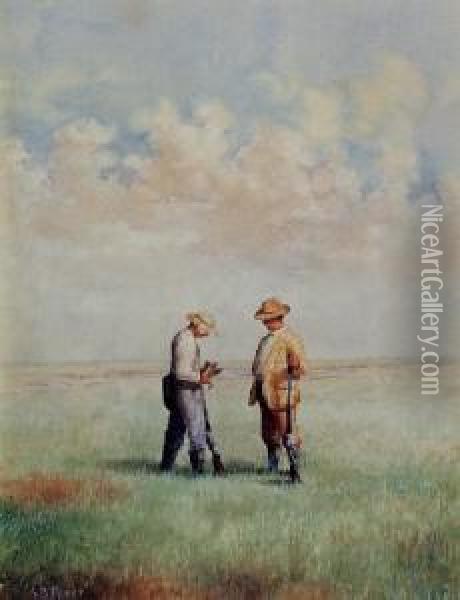 Out Shooting Oil Painting - Arthur Burdett (Sr.) Frost