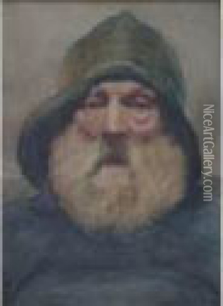 The Old Fisherman Oil Painting - William Langley