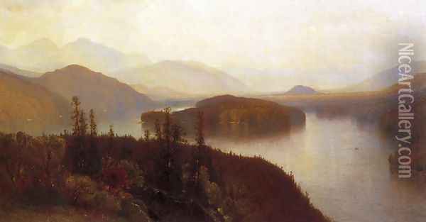 Lake Placid, Adirondacks Oil Painting - Samuel Colman