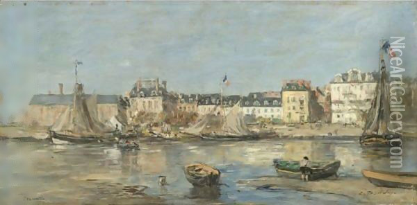 Trouville, Le Port 4 Oil Painting - Eugene Boudin