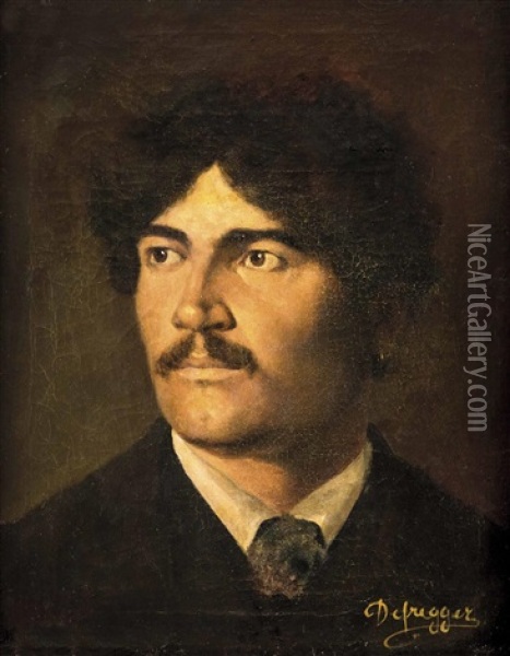 Portrat Eines Jungen Herrn Oil Painting - Franz Von Defregger