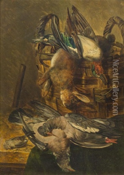 Still Life Of Game Oil Painting - Emily Coppin Stannard