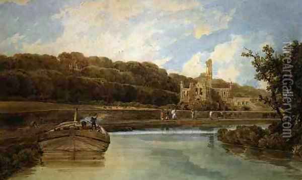 Kirkstall Abbey Yorkshire 2 Oil Painting - Thomas Girtin