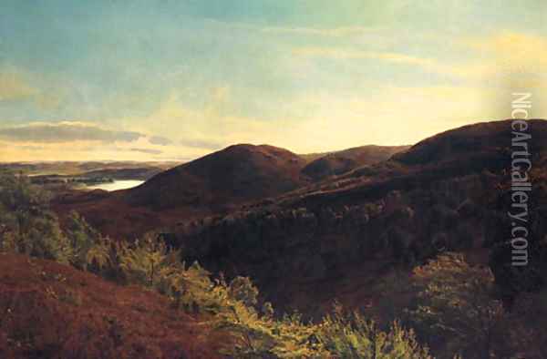 An Extensive Moorland Landscape Oil Painting - Christian Zacho