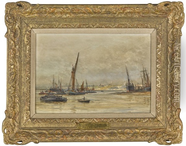 Busy Estuary Oil Painting - William Lionel Wyllie