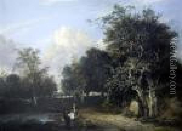 The Grove Scene Oil Painting - John Crome