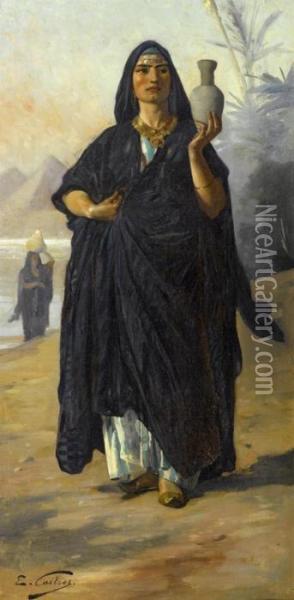 Egyptienne Pres Du Nil Oil Painting - Edouard Castres