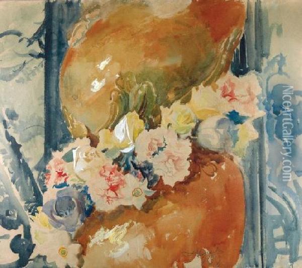 Girlanda Kwiatowa Oil Painting - Leon Wyczolkowski