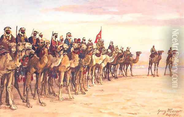 Arab Riders Oil Painting - Georg Macco