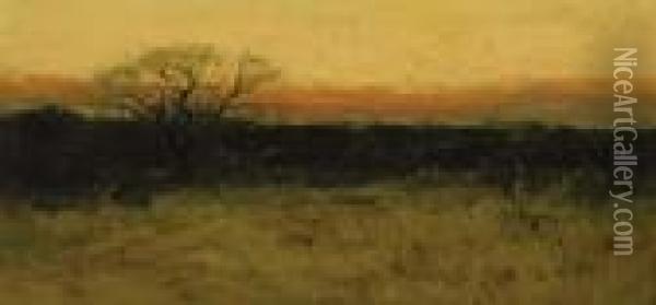 Landscape At Dusk Oil Painting - Charles Warren Eaton