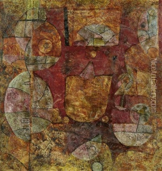 Ein Magier Experimentierend Oil Painting - Paul Klee