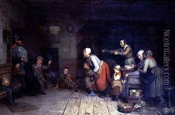 The Homecoming Oil Painting - Meyer Georg von Bremen