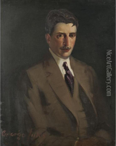 Portrait Of Leroy Ireland Oil Painting - George Luks