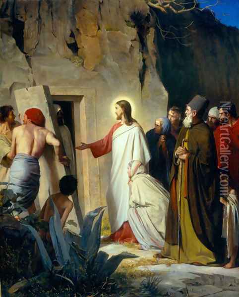 The Raising of Lazarus Oil Painting - Carl Heinrich Bloch
