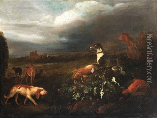 Auf Der Jagd Oil Painting - Adriaen Cornelisz Beeldemaker