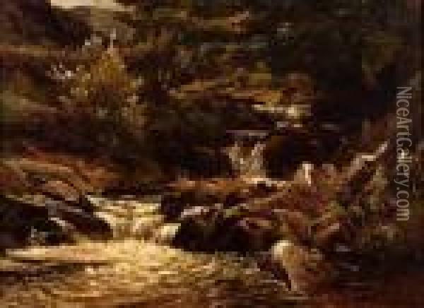 Waterfall Oil Painting - William Harris Weatherhead
