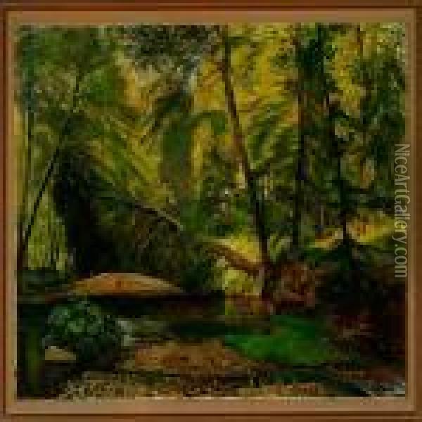 A Spring Forest Scenery Oil Painting - Frederik Winther