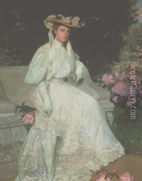 Portrait Of Mrs. Sarah Skinner Oil Painting - Hermann Dudley Murphy