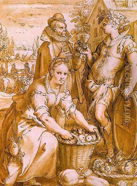 Autumn 1597 Oil Painting - Hendrick Goltzius