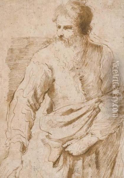 Un Homme Barbu Oil Painting - Guercino