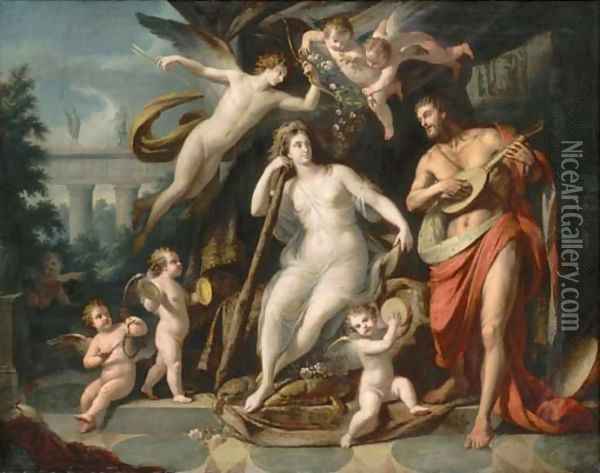 Hercules and Omphale Oil Painting - Johann Heinrich The Elder Tischbein