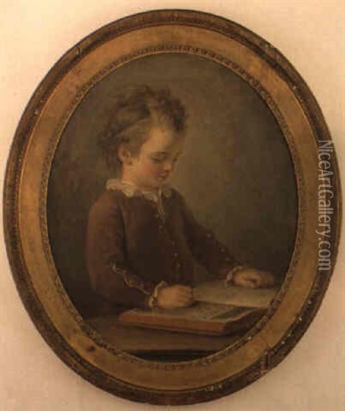 Portrait Du Fils De Michel-jean Sedaine Oil Painting - Jacques-Louis David