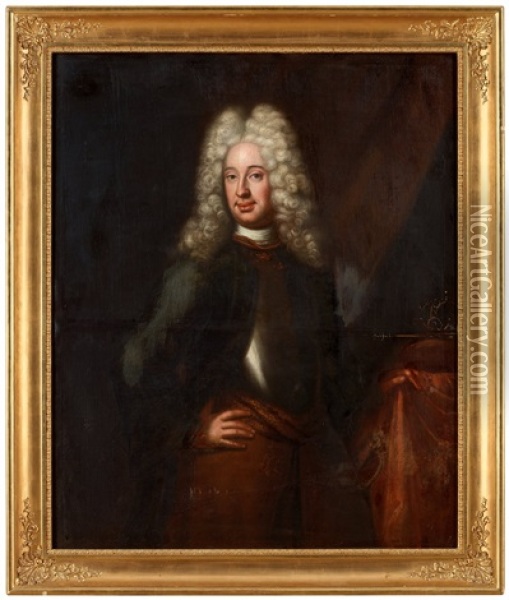 Konung Fredrik I (1676-1751) Oil Painting - Georg Engelhardt Schroeder